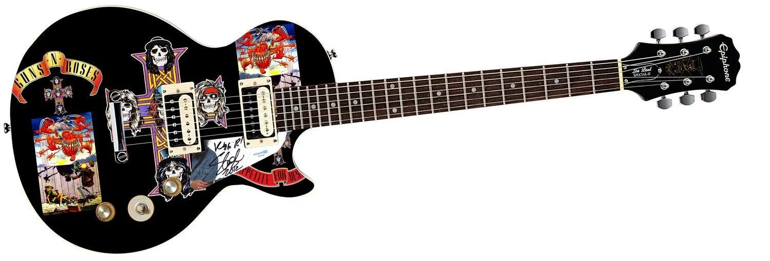 Slash of Guns N Roses Autographed Custom Graphics His Model Epiphone Guitar, изображение 3