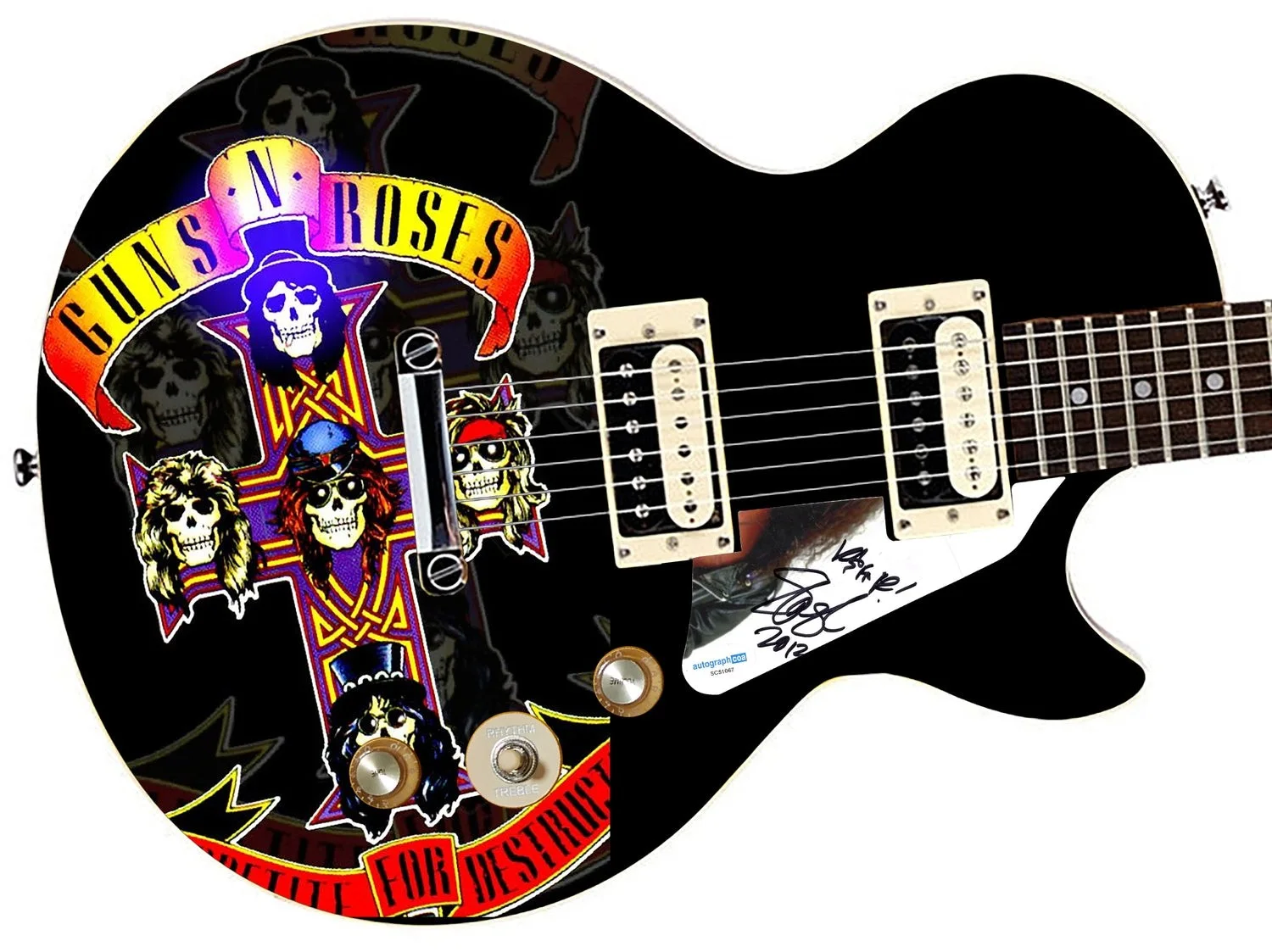 Slash of Guns N Roses Autographed Custom Graphics His Model Epiphone Guitar, изображение 2