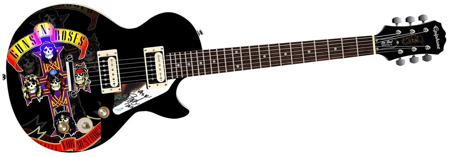 Slash of Guns N Roses Autographed Custom Graphics His Model Epiphone Guitar, изображение 3