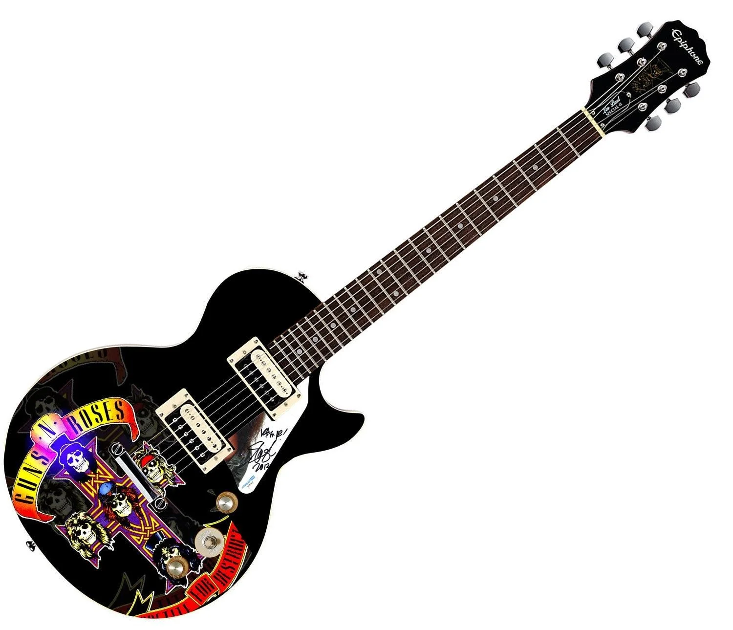 Slash of Guns N Roses Autographed Custom Graphics His Model Epiphone Guitar, изображение 4