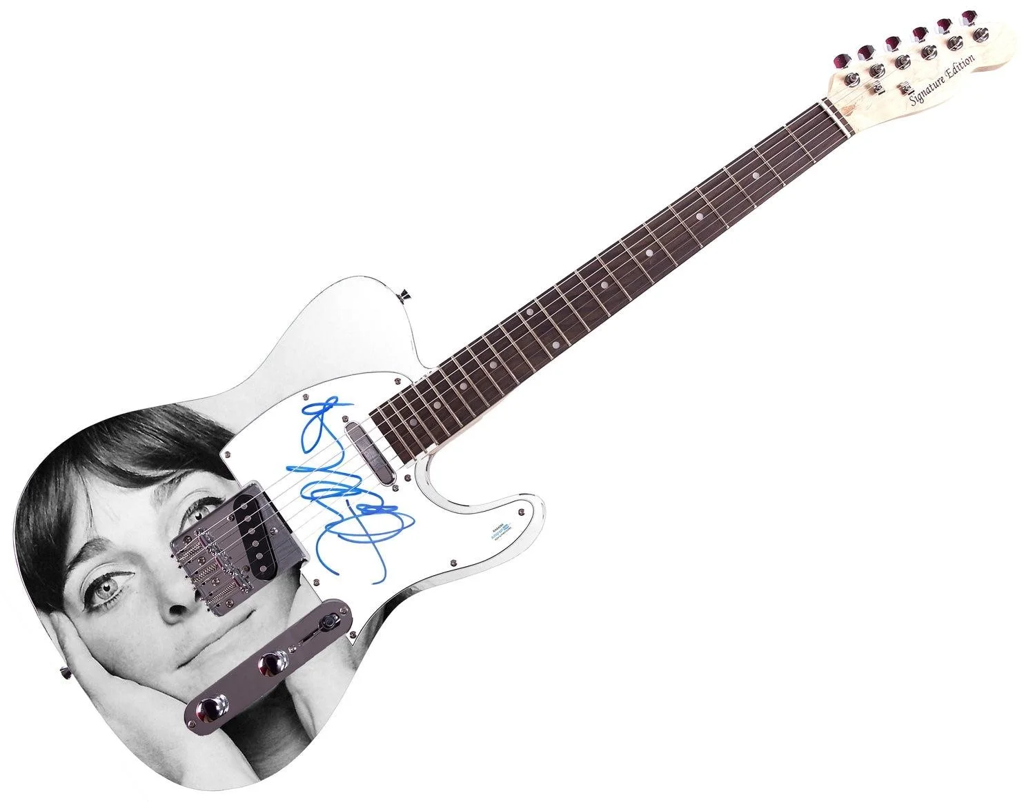 Judy Collins Autographed Custom Graphics Guitar ACOA, image 3
