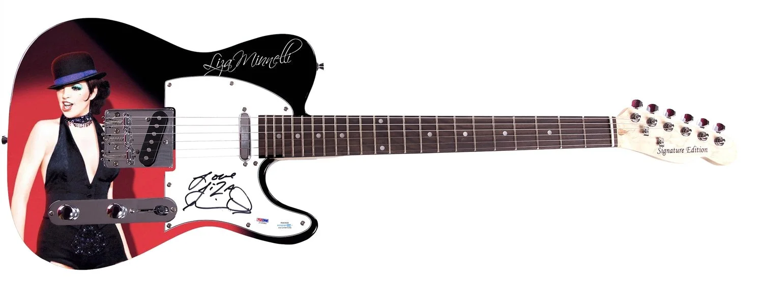 Liza Minelli Autographed Custom Graphics Guitar ACOA PSA, image 2
