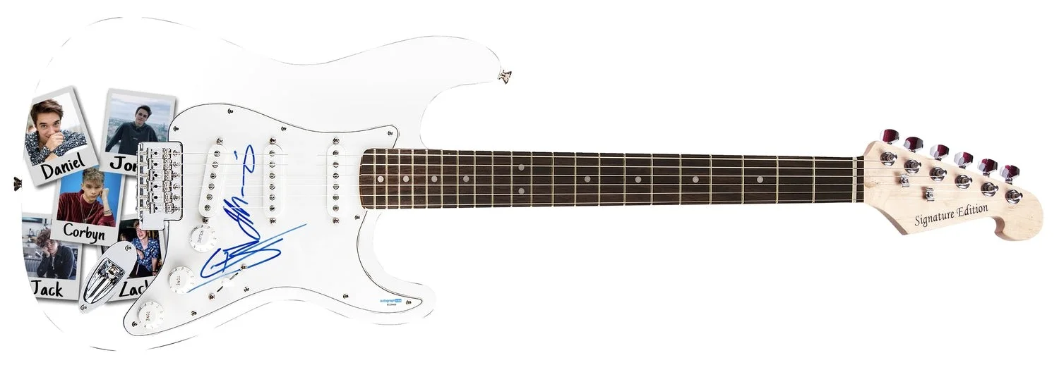 Why Don't We Jonah Corbyn Signed Custom Graphics Guitar ACOA, image 2