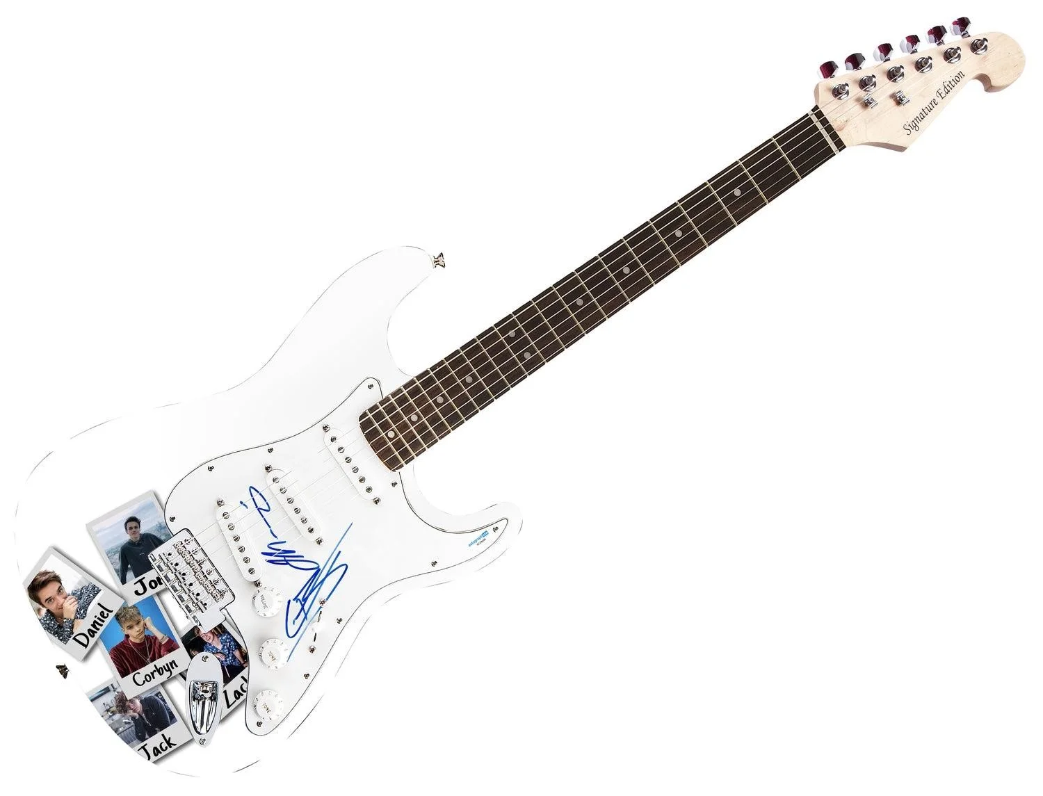 Why Don't We Jonah Corbyn Signed Custom Graphics Guitar ACOA, image 3