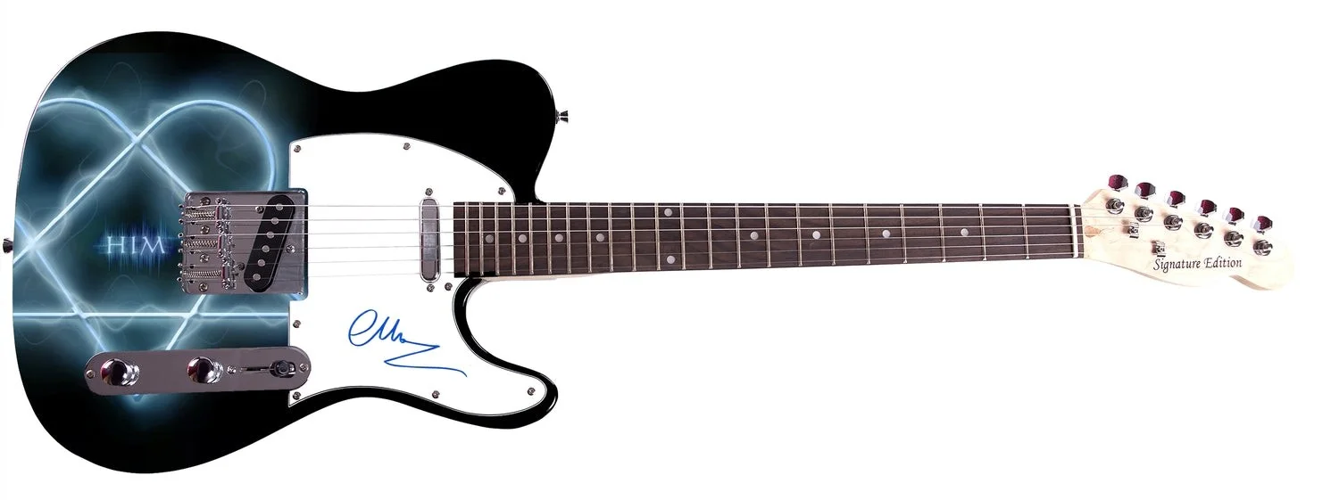 Mikko Paananen Mige of Him Autographed Custom Graphics Guitar, image 2