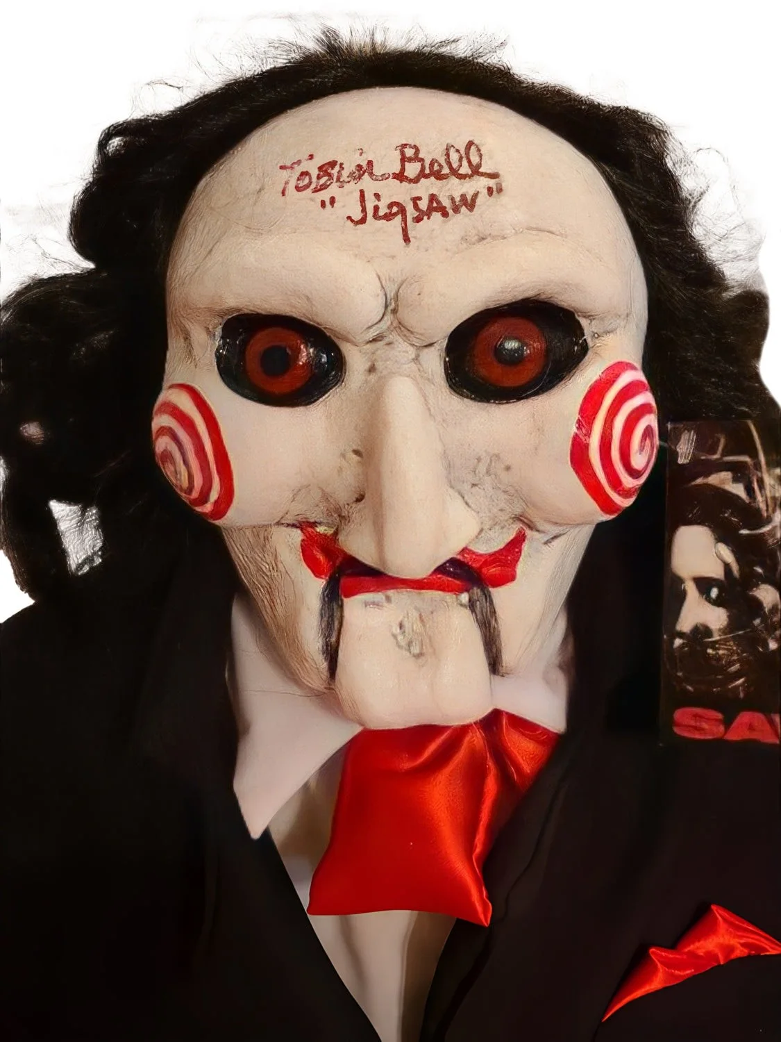 Tobin Bell Signed Saw Jigsaw Billy Puppet Doll with Tricycle BAS Witness, image 2