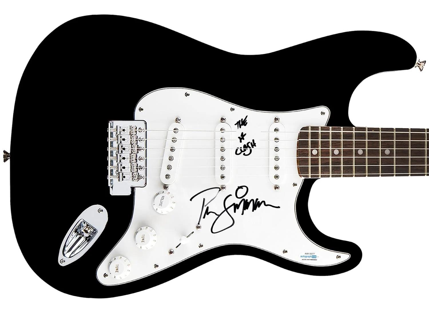 The Clash Paul Simonon Signed Autographed Signature Edition Guitar, изображение 2