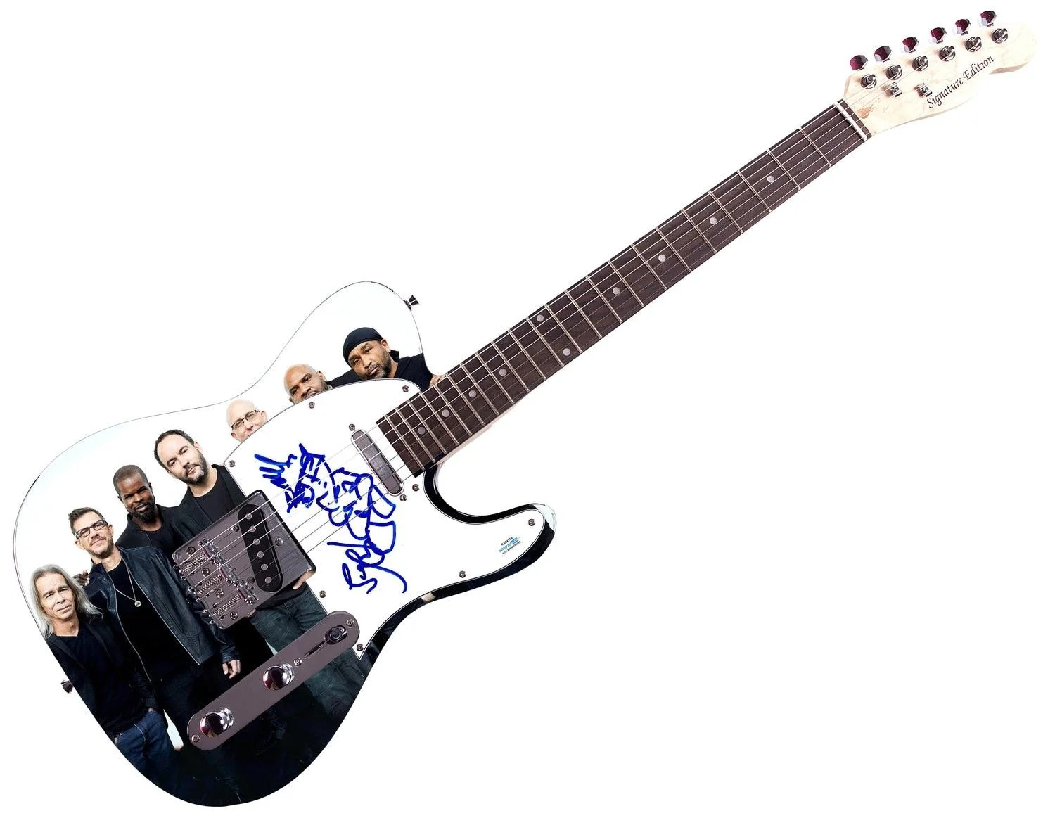 The Dave Matthews Band Stefan Lessard Sketch Autographed Custom Graphics Guitar, изображение 3