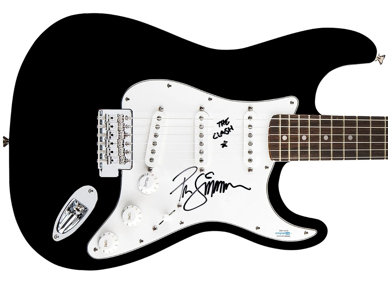 The Clash Paul Simonon Signed Autographed Signature Edition Guitar, изображение 2