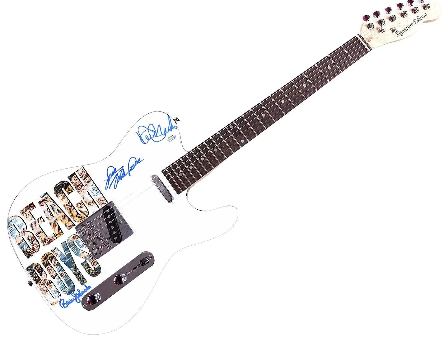 The Beach Boys Johnston Marks Mike Love Autographed Graphics Guitar ACOA Exact P, изображение 3