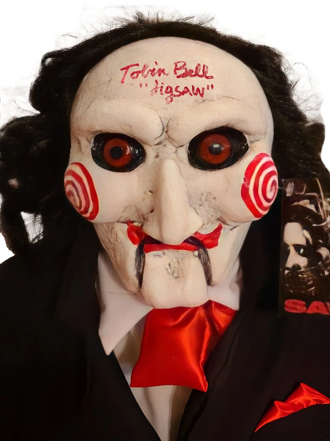 Tobin Bell Signed Saw Jigsaw Billy Puppet Doll with Tricycle BAS Witness, image 2