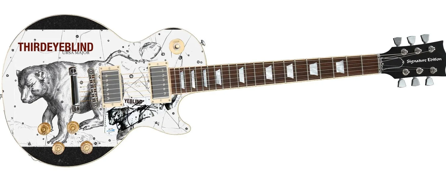 Third Eye Blind Signed "Ursa Major" Lp Cd Custom Graphics Guitar ACOA, image 2