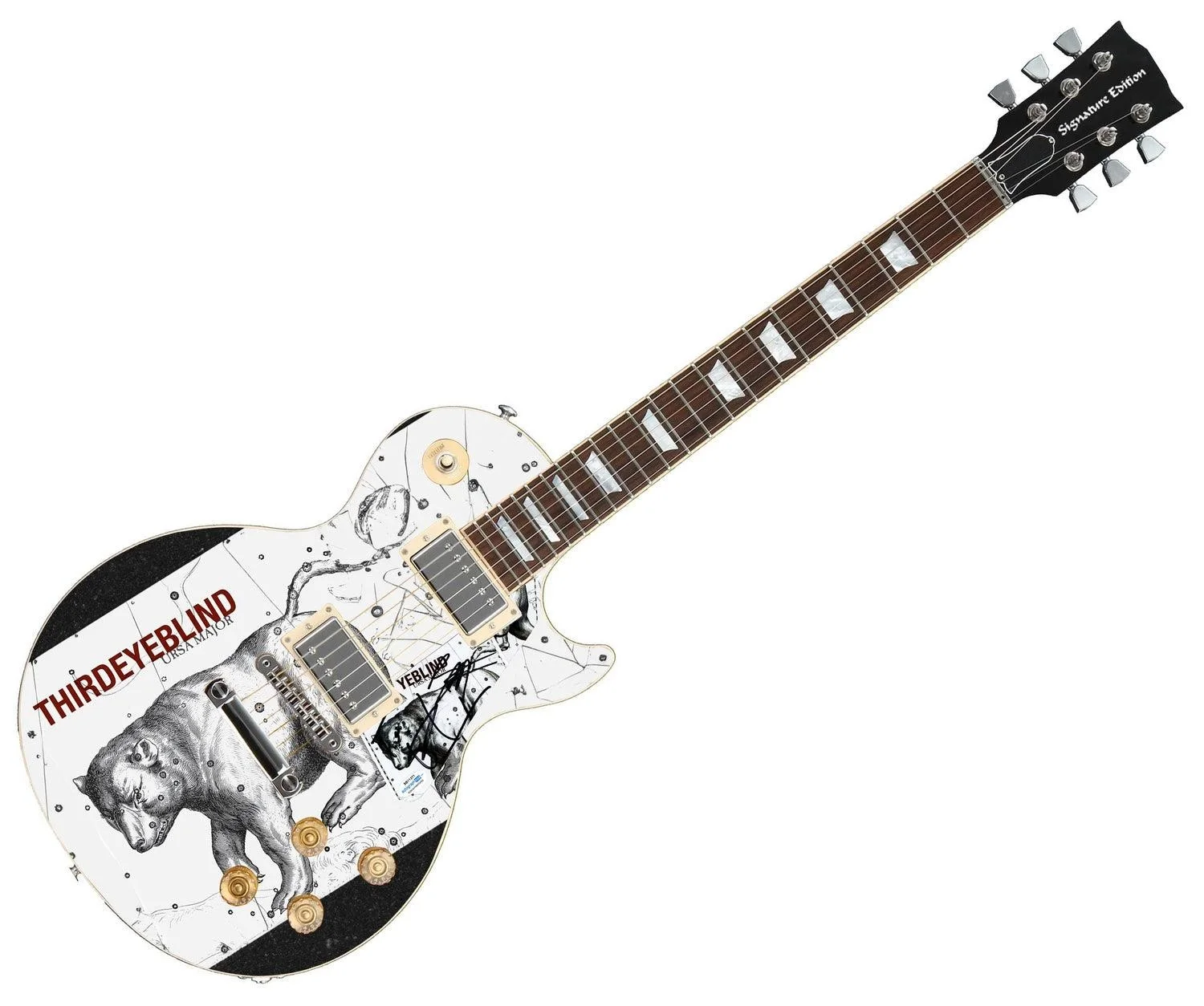 Third Eye Blind Signed "Ursa Major" Lp Cd Custom Graphics Guitar ACOA, image 3