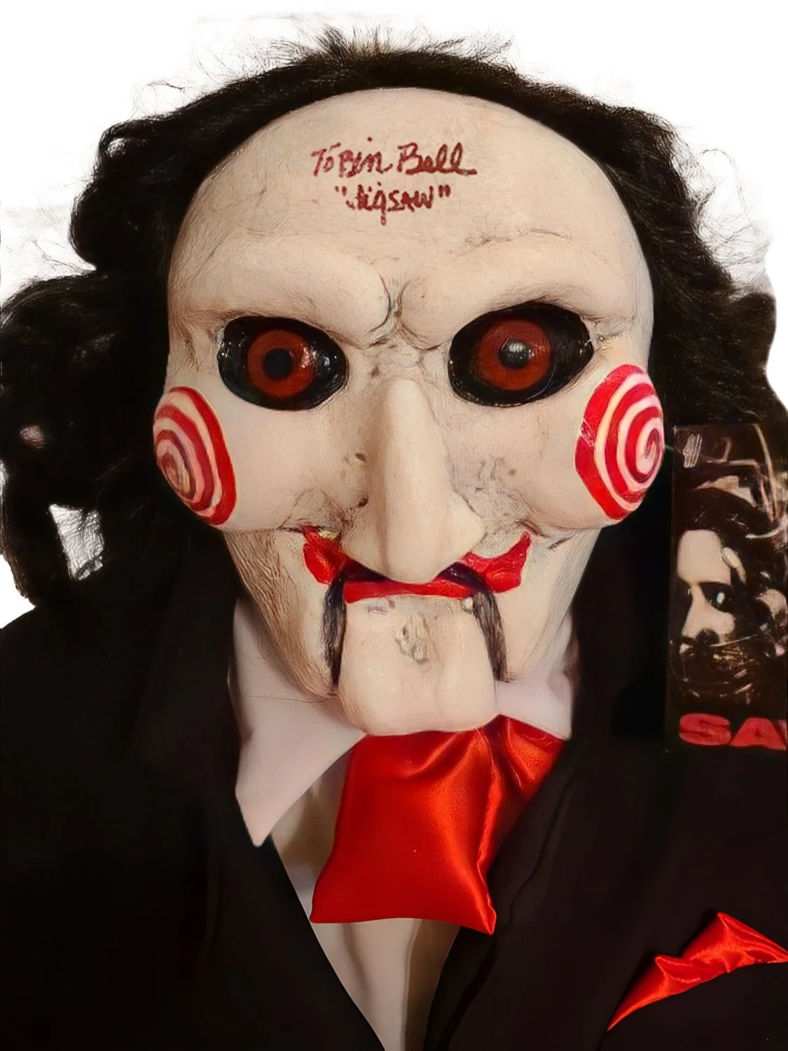 Tobin Bell Signed Saw Jigsaw Billy Puppet Doll with Tricycle BAS Witness, image 2