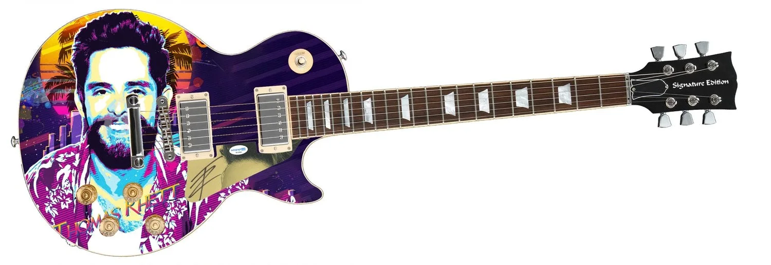 Thomas Rhett Signed Custom Graphics Signature Guitar ACOA, image 2