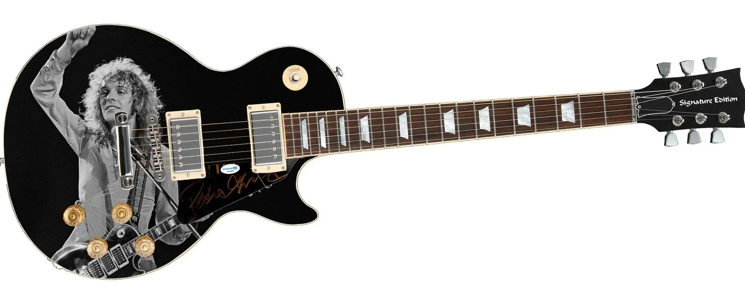Peter Frampton Decades of Rockin Autographed 1/1 Custom Graphics Electric Guitar, изображение 2