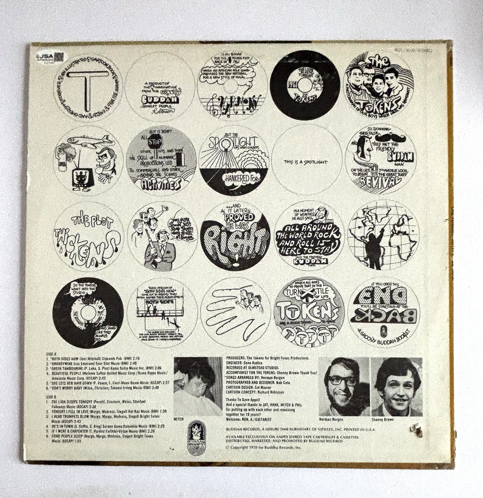 THE TOKENS Signed LION SLEEPS TONIGHT Vinyl RECORD JSA COA Phil Siegel PHIL MARG, изображение 4