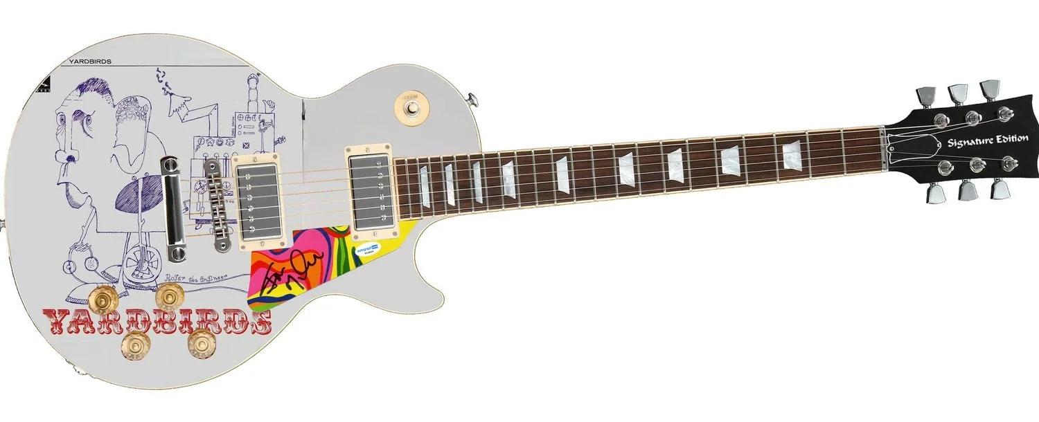 Yardbirds Jim McCarty Autographed Roger The Engineer LP Cd Graphics Guitar ACOA, image 3