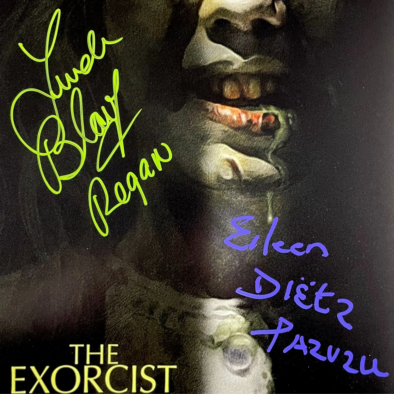 Linda Blair — Linda Blair & Eileen Dietz Signed The Exorcist 11x17 Movie Poster JSA COA, изображение 2
