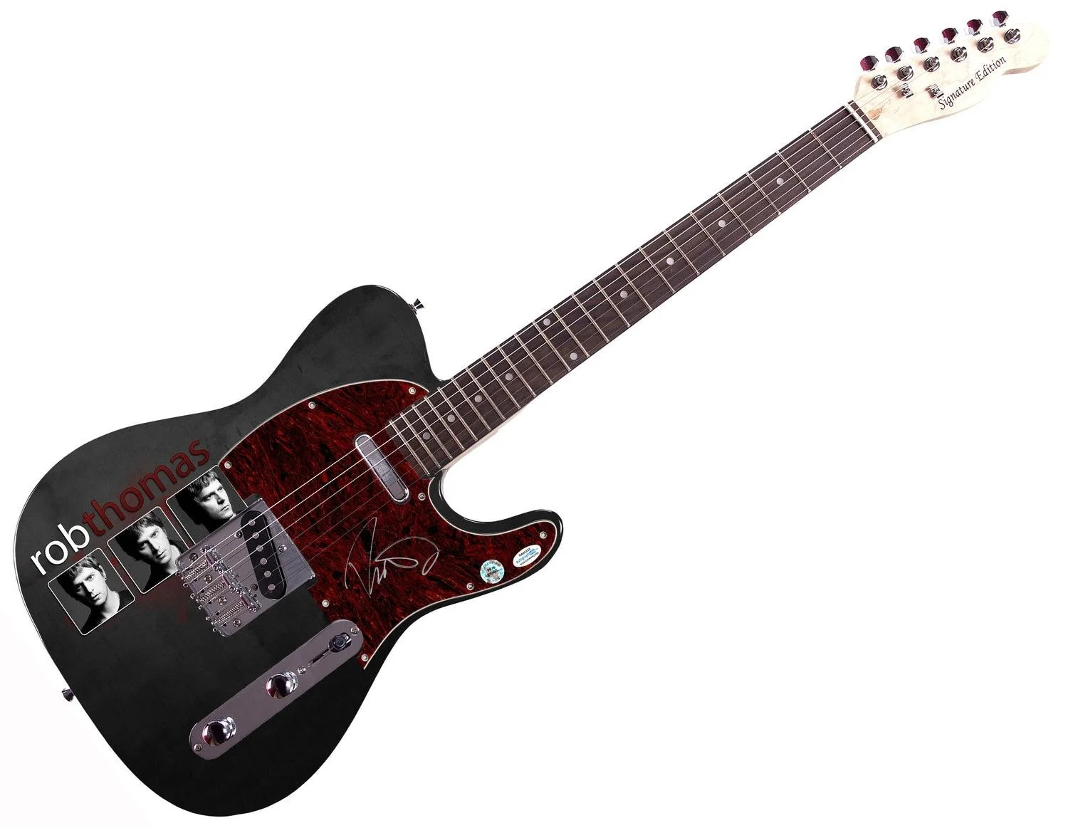 Rob Thomas Matchbox Twenty Autographed Triple Threat Custom Graphics Guitar ACOA, image 2
