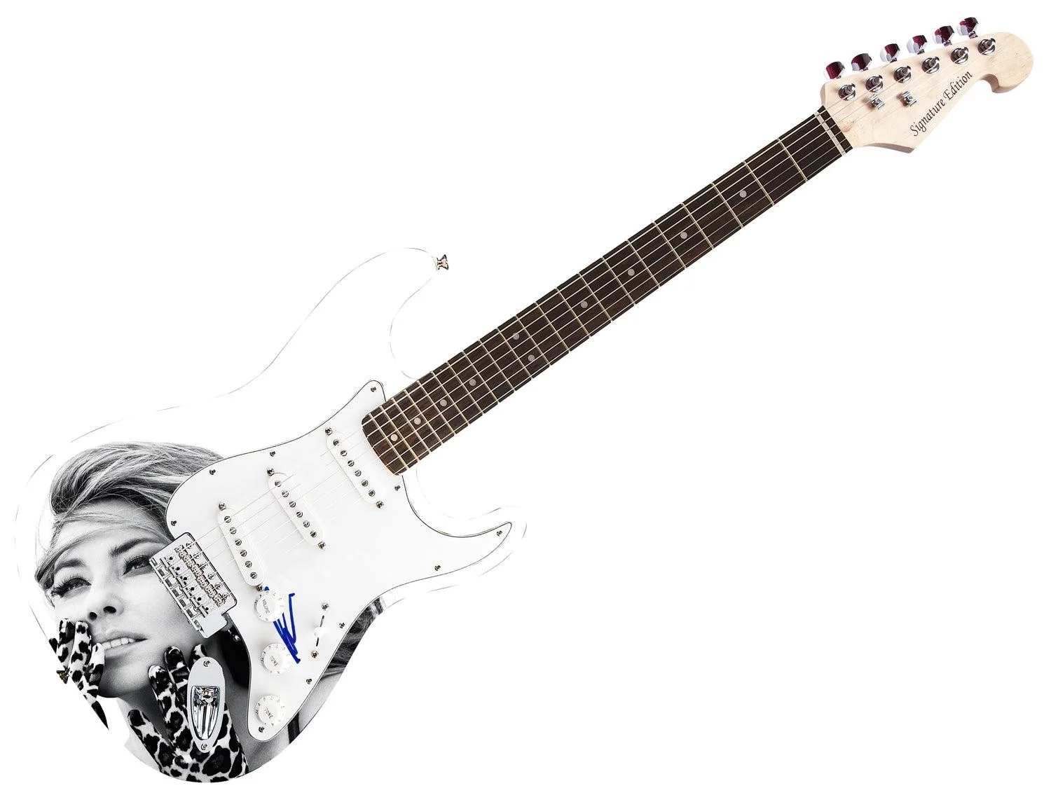 Shania Twain Signed "Glamour and Grace" Custom Graphics Guitar ACOA, изображение 2