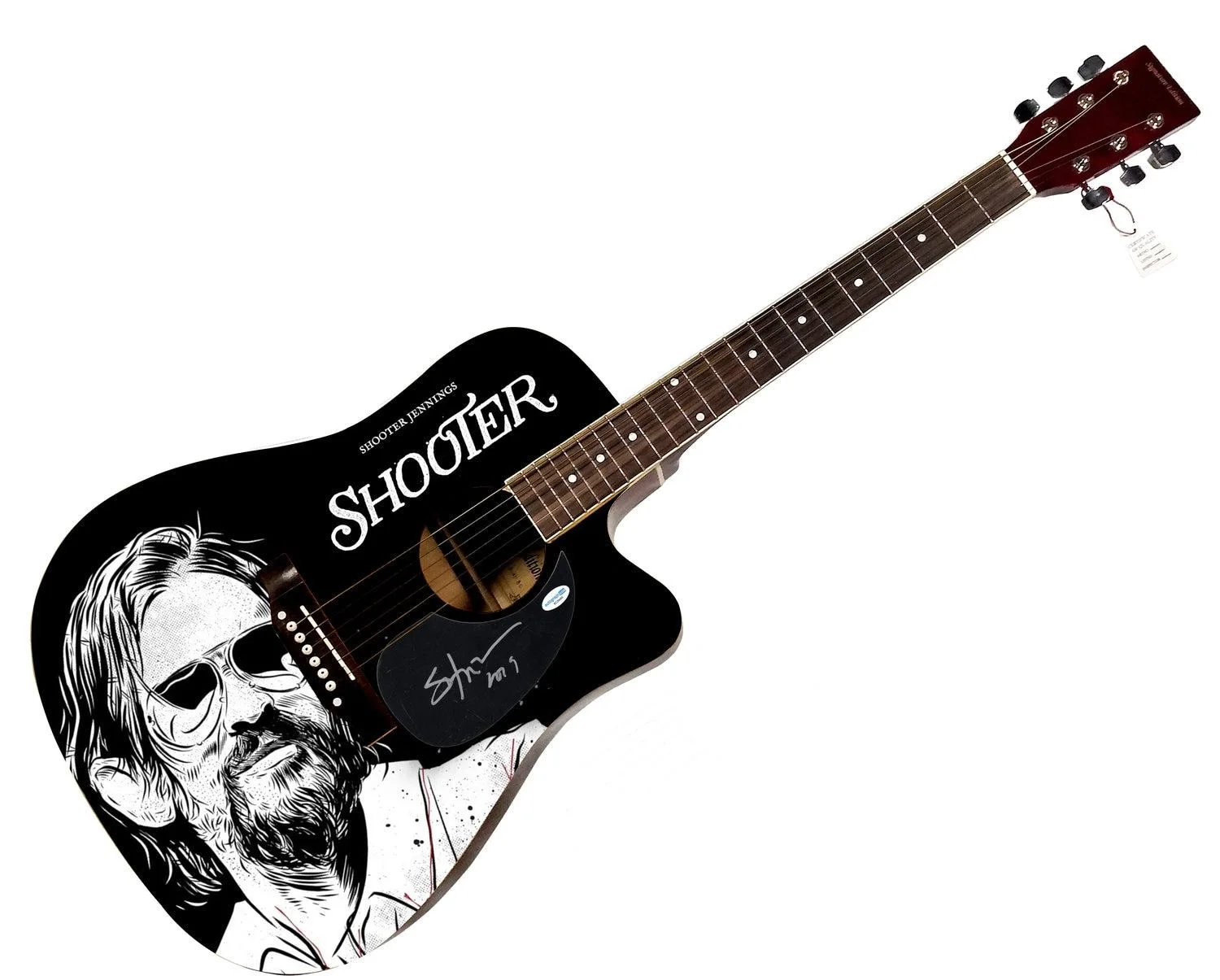 Shooter Jennings Signed "Swagger & Shades" Custom Graphics ACOA, image 2