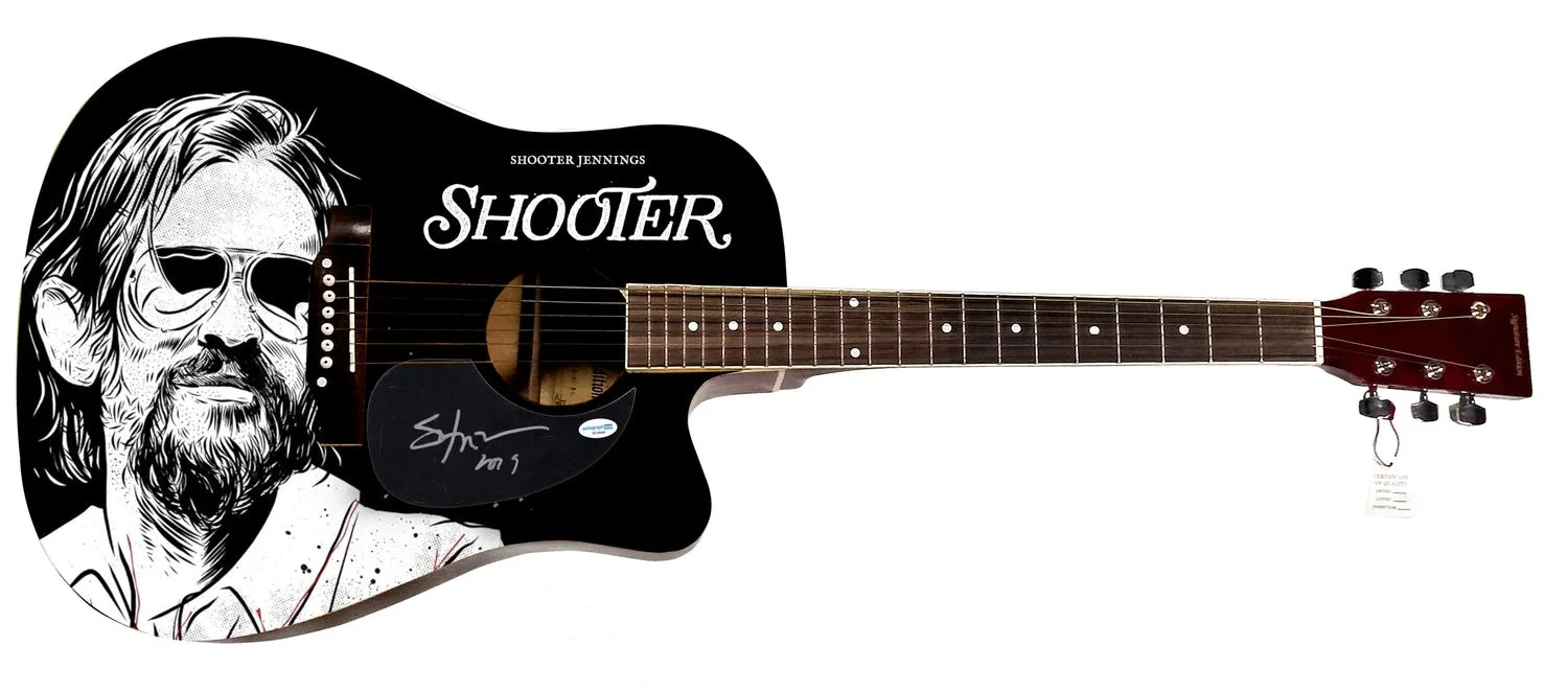 Shooter Jennings Signed "Swagger & Shades" Custom Graphics ACOA, image 3