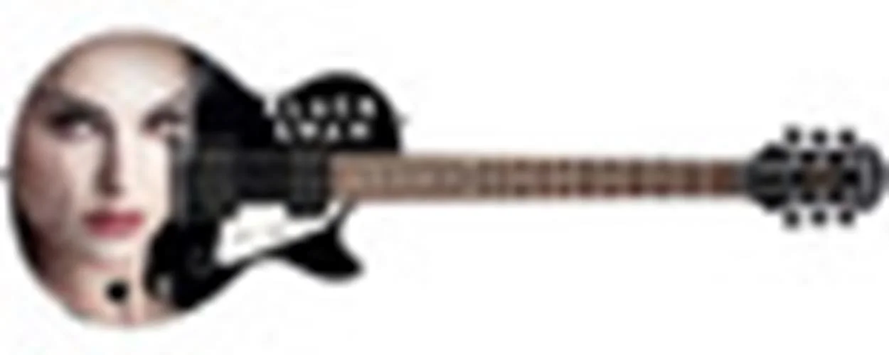 Natalie Portman Signed "Black Swan" Custom Gibson Epiphone Graphics Guitar, изображение 3