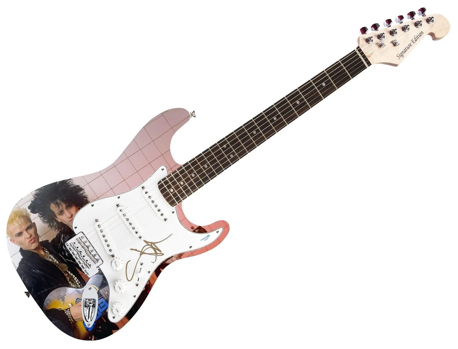 Steve Stevens Signed 1/1 Custom Graphics Billy Idol Guitar ACOA, image 2