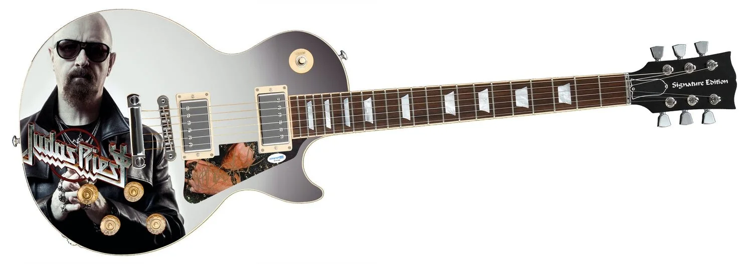 Rob Halford of Judas Priest Autographed Custom Graphics Guitar ACOA, image 2