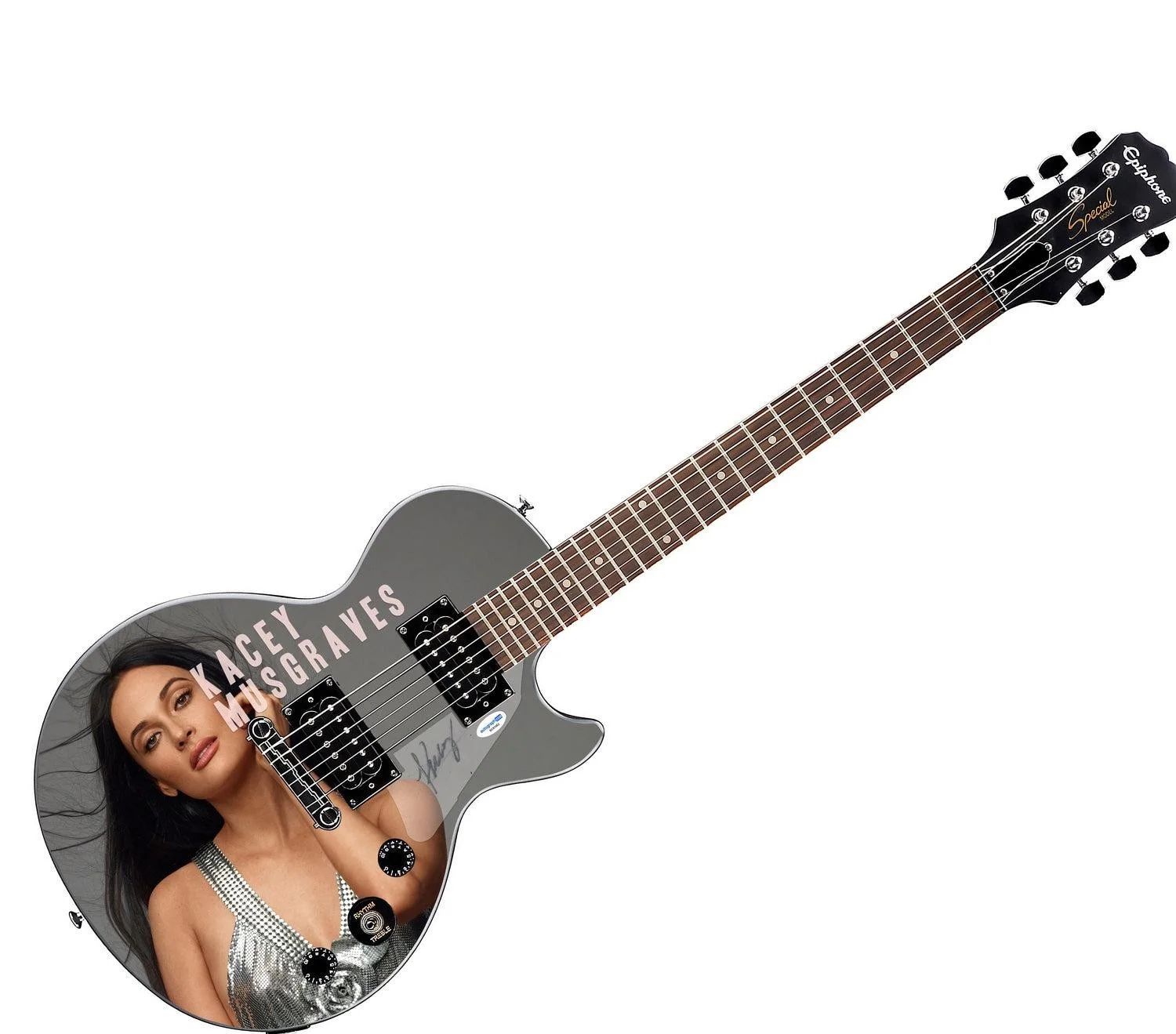 Kacey Musgraves Autographed Glamorous Custom Graphics Epiphone Guitar ACOA, image 3