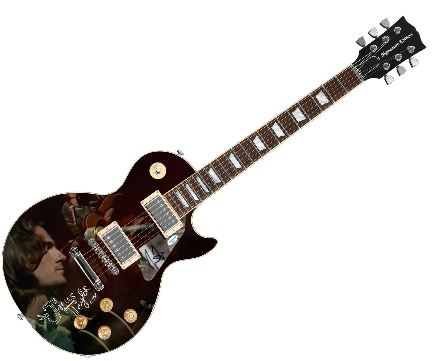 James Taylor Autographed "Soulful Serenade" 1/1 Signature Edition Graphics Guita, изображение 2