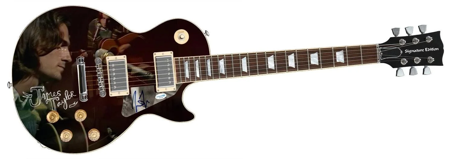 James Taylor Autographed "Soulful Serenade" 1/1 Signature Edition Graphics Guita, изображение 3