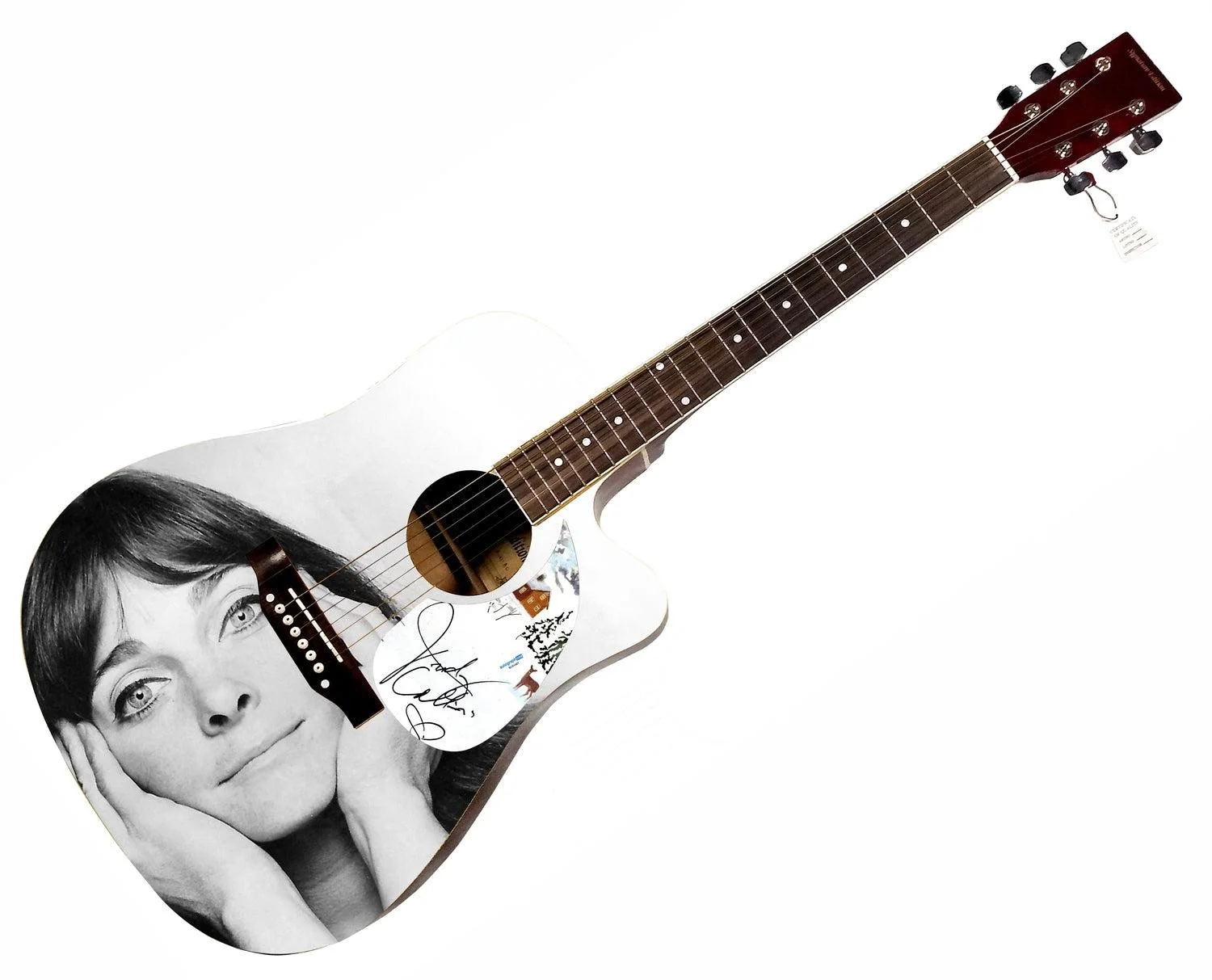 Judy Collins Autographed Custom Graphics Acoustic Guitar, image 2