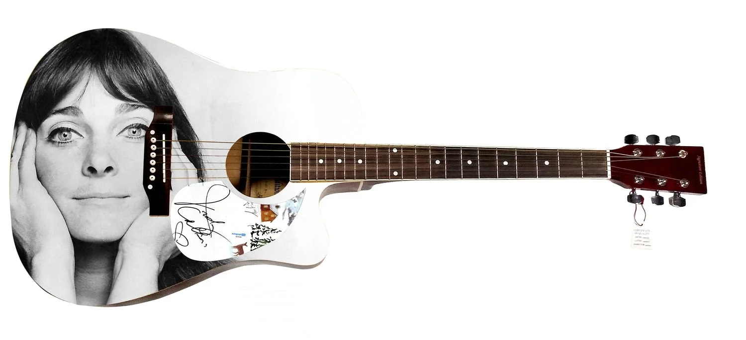 Judy Collins Autographed Custom Graphics Acoustic Guitar, image 3