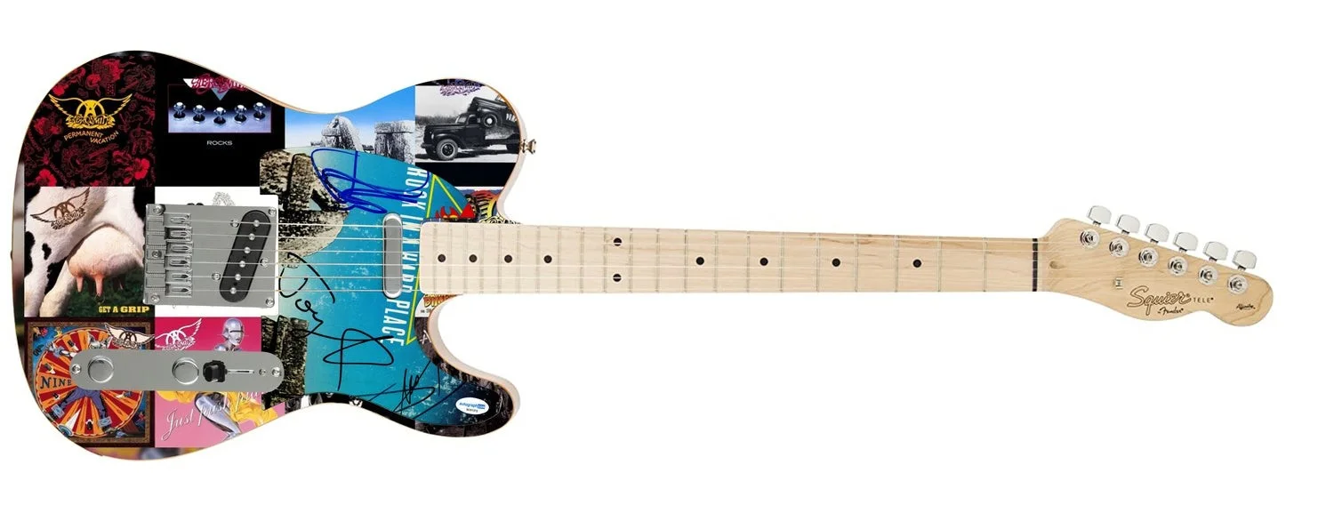 Aerosmith Autographed "Chronicles of Rock" Custom 1/1 Fender Tele Graphics Guita, изображение 2