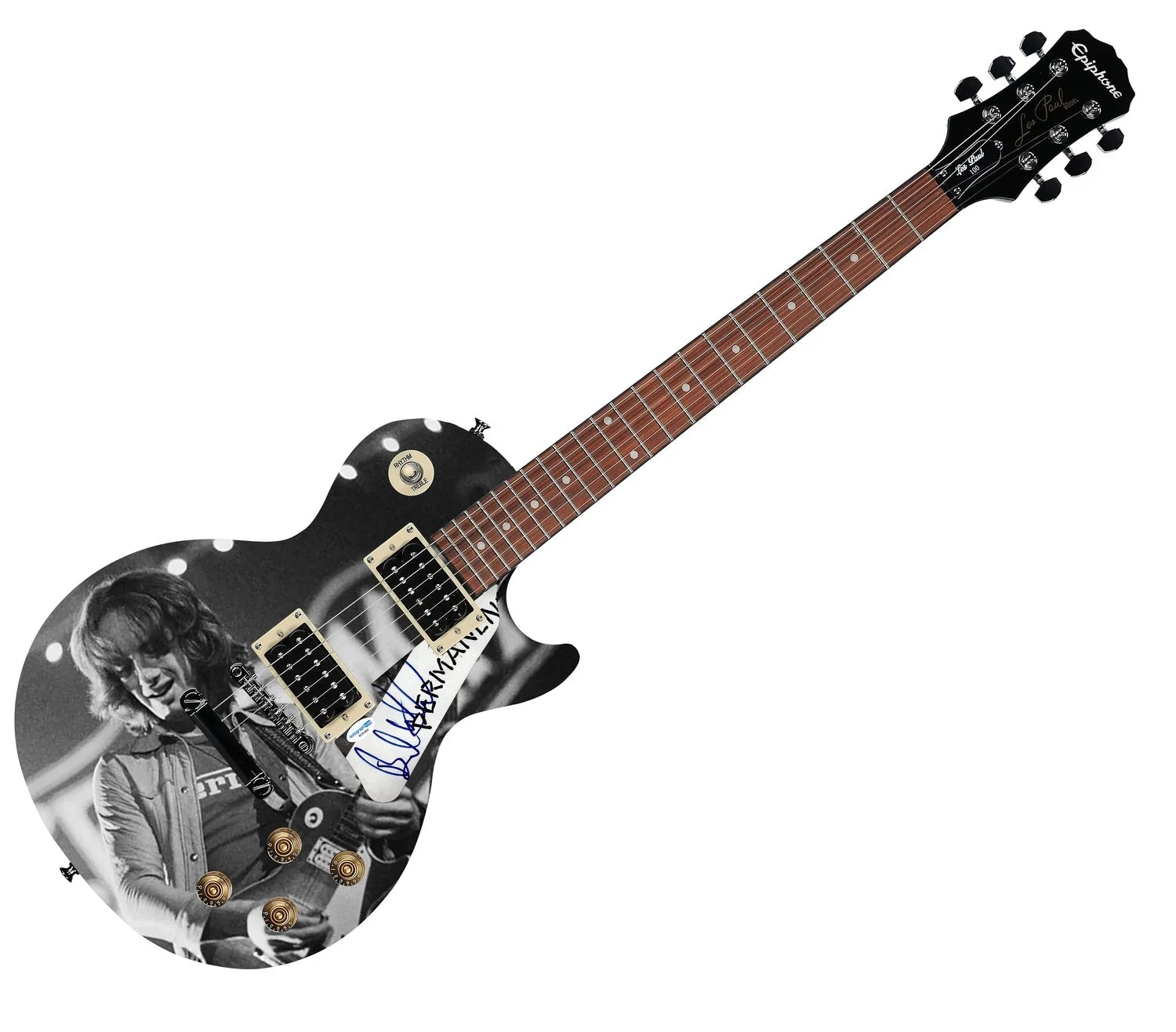 Aerosmith Brad Whitford Autographed "Live Legends" 1/1 Les Paul 100 Graphics Gui, изображение 2