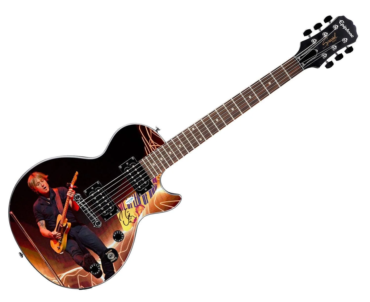 Keith Urban Autographed Custom Epiphone "Lit!" Graphics Guitar, image 2