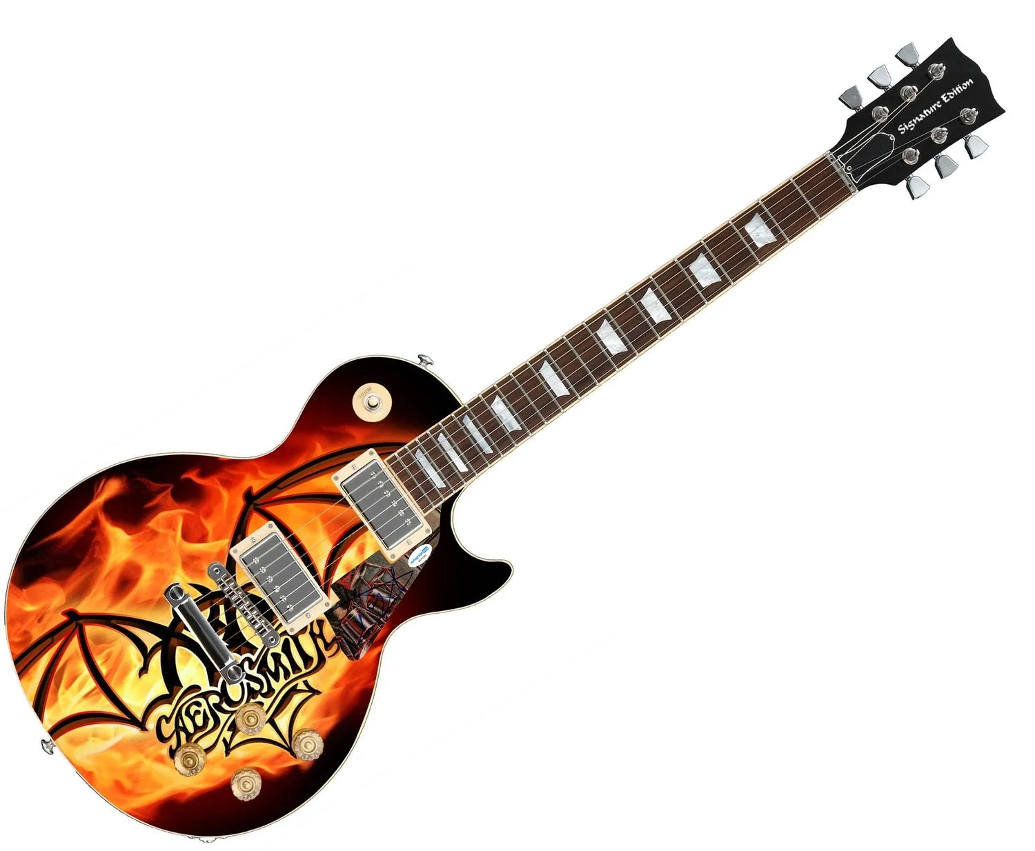 Aerosmith Tom Hamilton Autographed "Aero Inferno" Custom 1/1 Graphics Guitar, image 2
