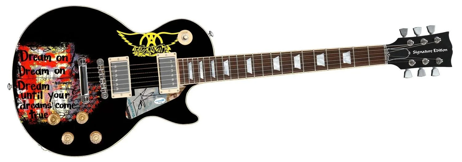 Aerosmith Tom Hamilton Autographed "Dream On" Custom 1/1 Graphics Guitar, image 3