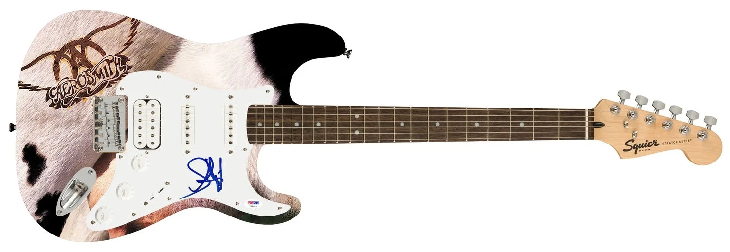 Aerosmtih Steven Tyler Autographed "Get A Grip Album" Custom Graphics Guitar, image 2