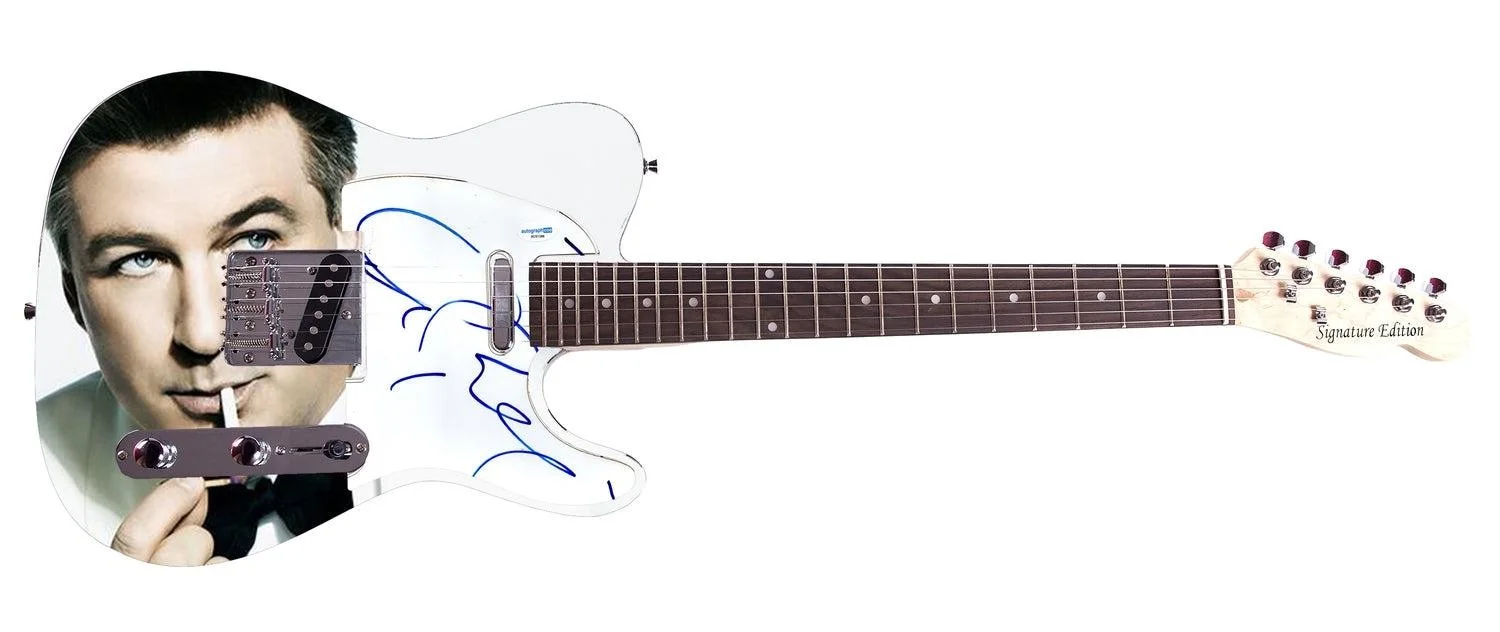 Alec Baldwin Autographed "Hollywood Bygone Days" Custom Graphics Guitar, image 2