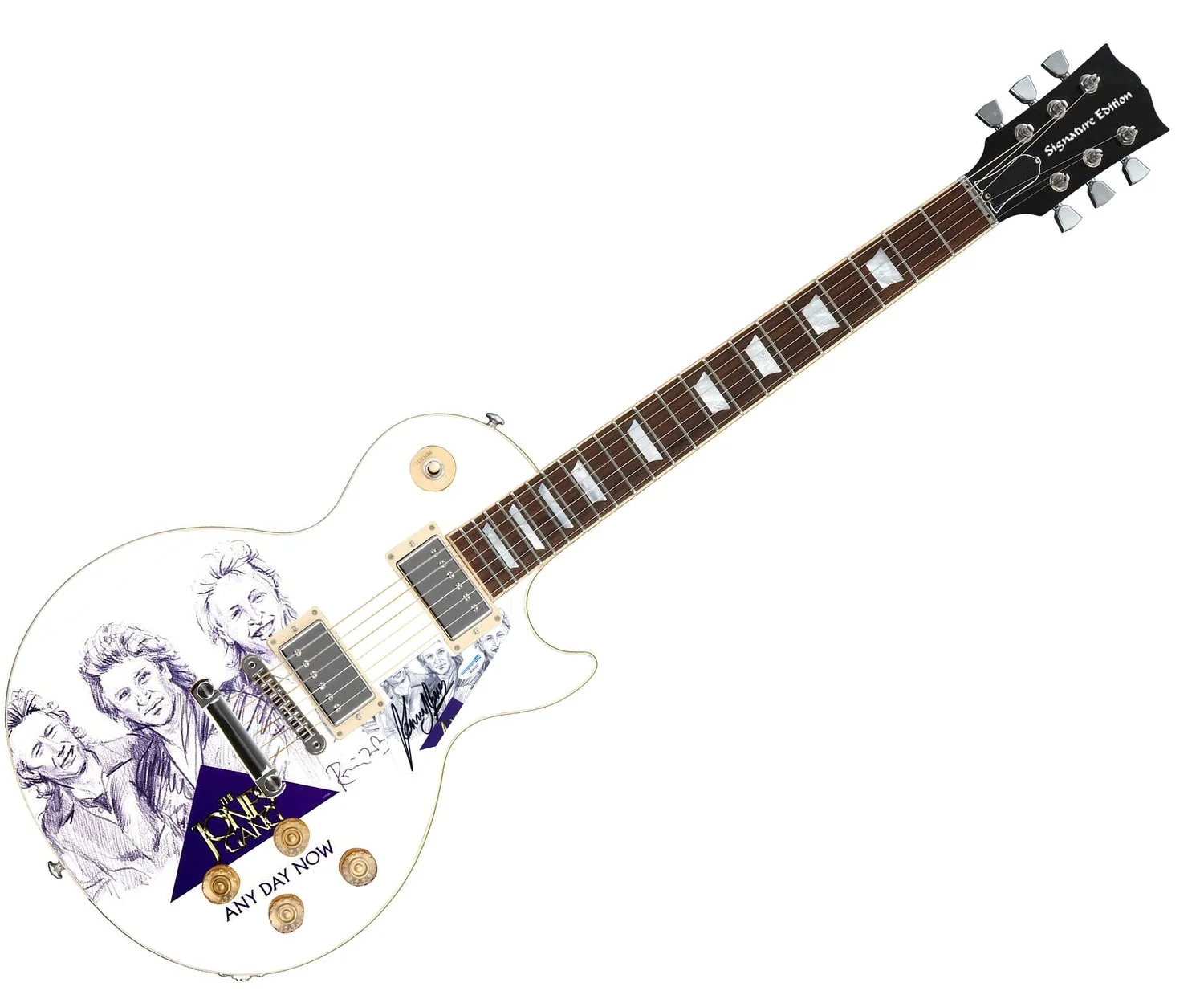The Jones Gang Kenny Jones Autographed "Any Day Now" Custom 1/1 Graphics Guitar, изображение 3