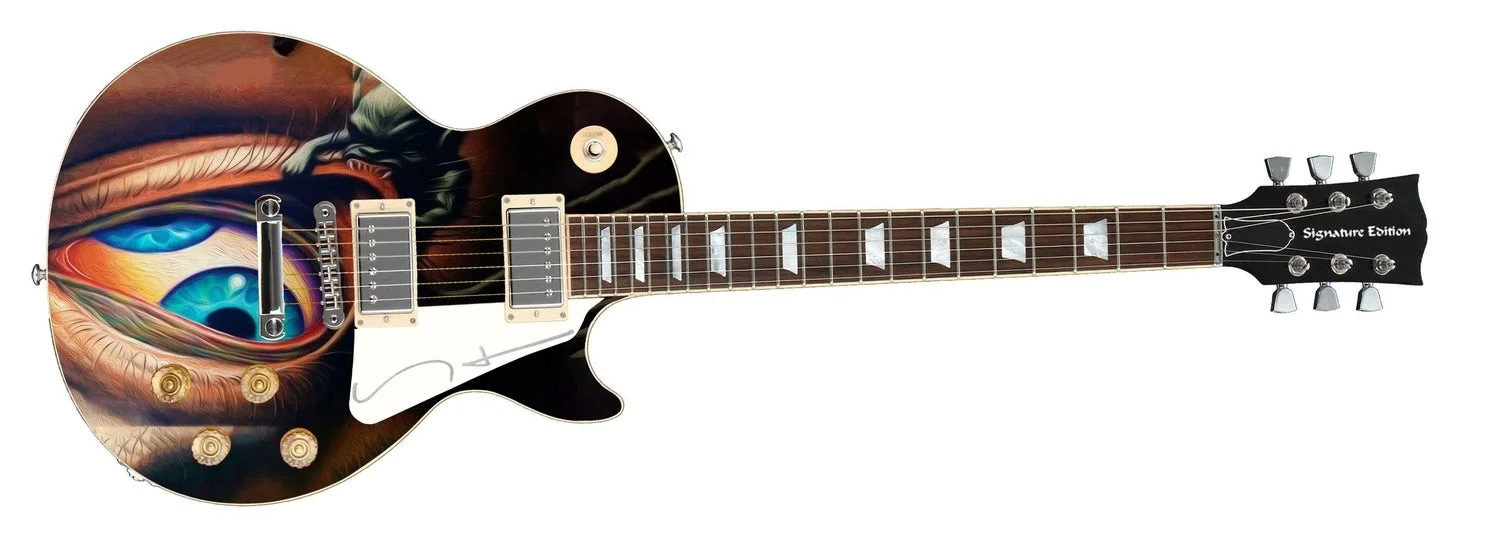 Tool Maynard James Kennan Signed "Third Eye Demon" Custom Graphics Guitar, image 3