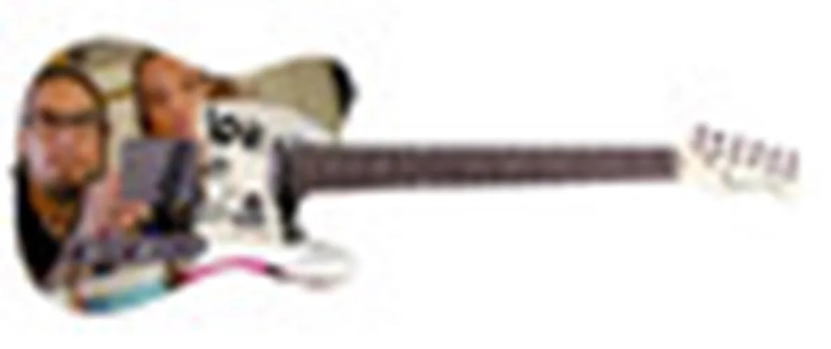 Dave Navarro of Jane's Addiction Autographed "Duel Diagnosis" 1/1 Graphics Guita, изображение 2