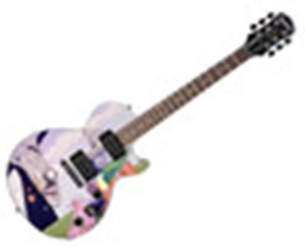 Pink Floyd David Gilmour Autographed Custom "Teacher" Epiphone Graphics Guitar, image 2