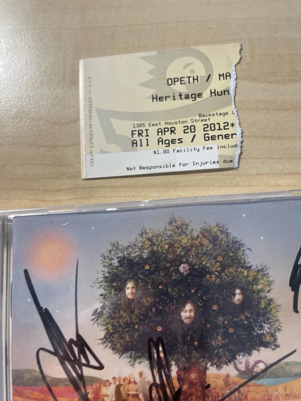 Opeth Heritage Band Signed CD Auto - 12’ Heritage Hunter Tour w/ Mastodon/Ghost, image 4