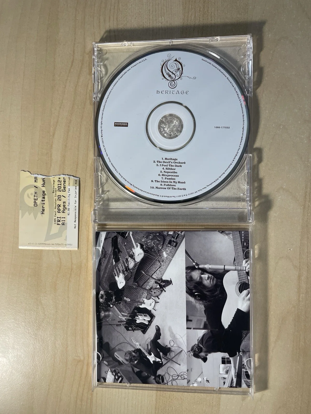 Opeth Heritage Band Signed CD Auto - 12’ Heritage Hunter Tour w/ Mastodon/Ghost, image 5