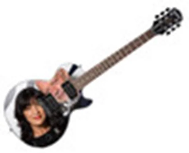 Polly Samson David Gilmour Autographed Custom Epiphone Graphics Guitar, image 2