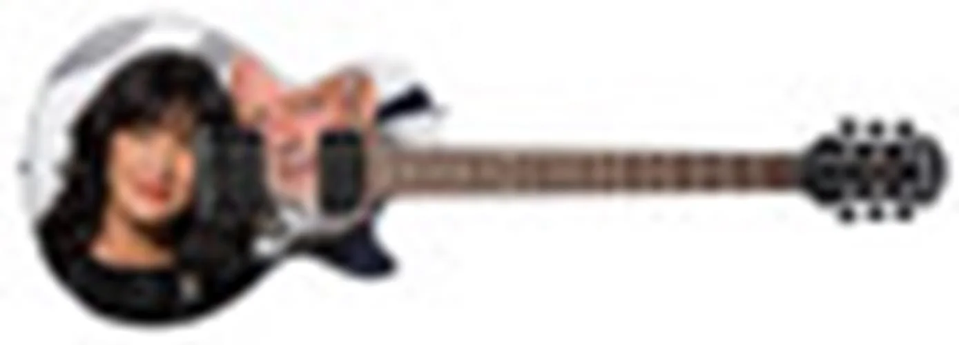 Polly Samson David Gilmour Autographed Custom Epiphone Graphics Guitar, image 3